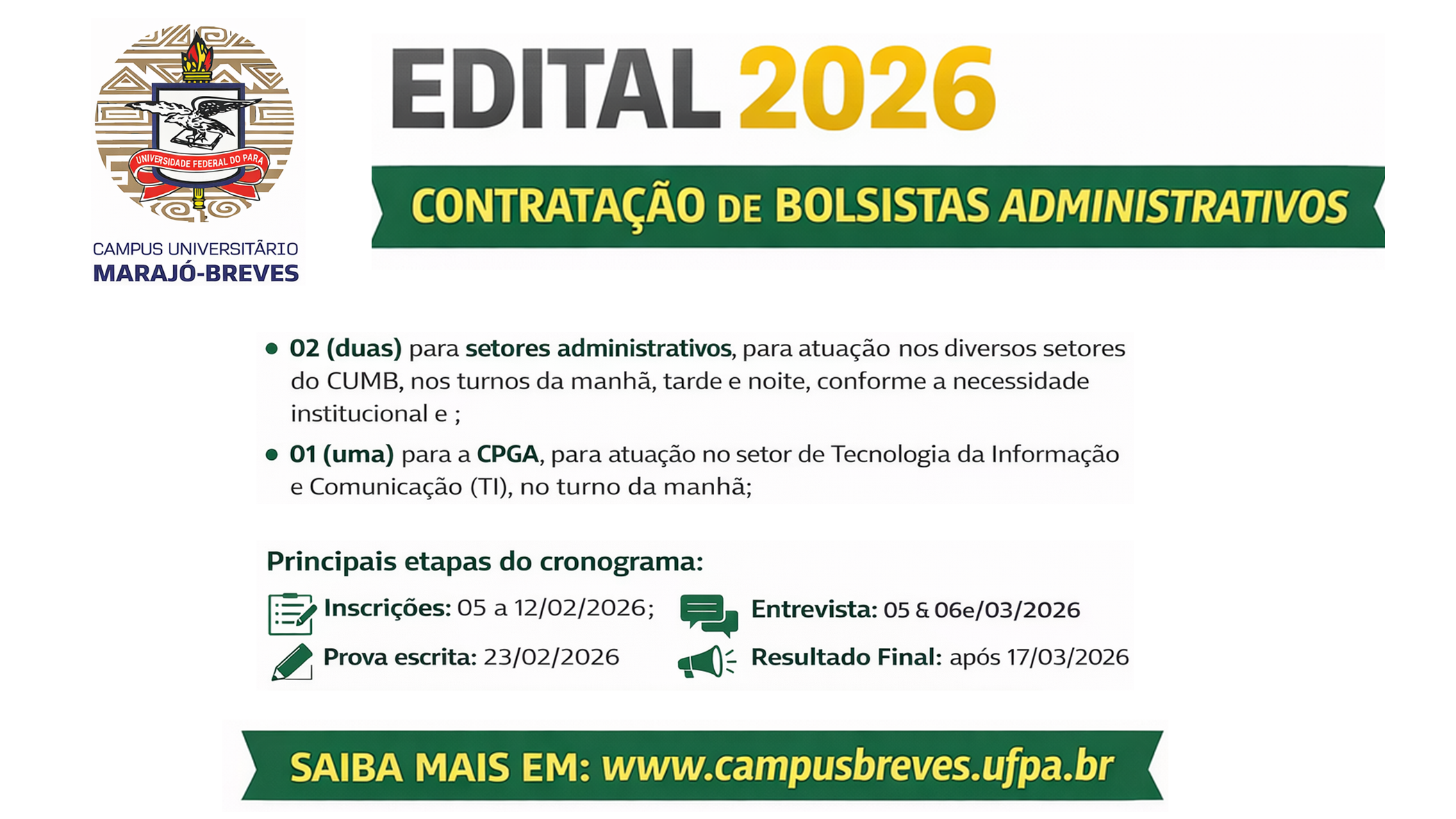 Banner PSS 2016 Bolsista Administrativo