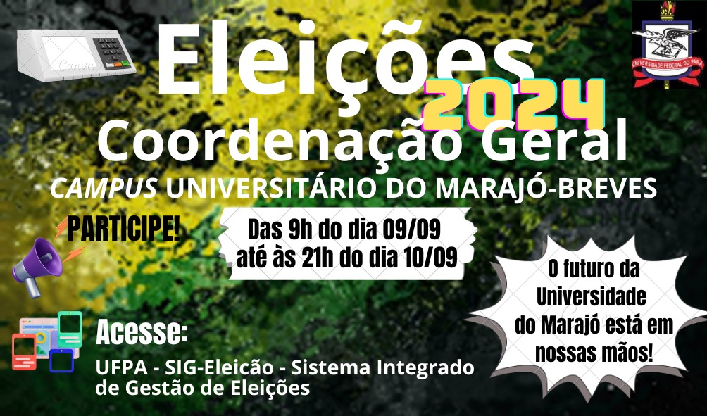 Votação para escolha de coordenador(a) e vice coordenador(a) do Campus Universitário Marajó-Breves acontece nos dias 09 e 10 de setembro.